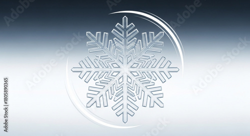 A captivating snowflake design with intricate details, set against a gradient background, evokes the beauty and wonder of winters delicate formations