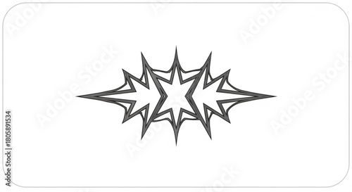 Abstract geometric design isolated on a symmetrical pattern with sharp, angular lines creates a dynamic and modern visual element for various applications