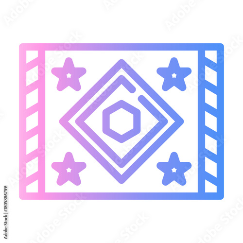 rug Line Gradient Icon