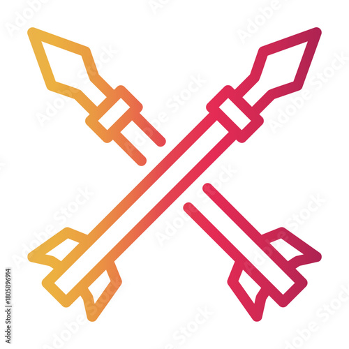 arrows Line Gradient Icon