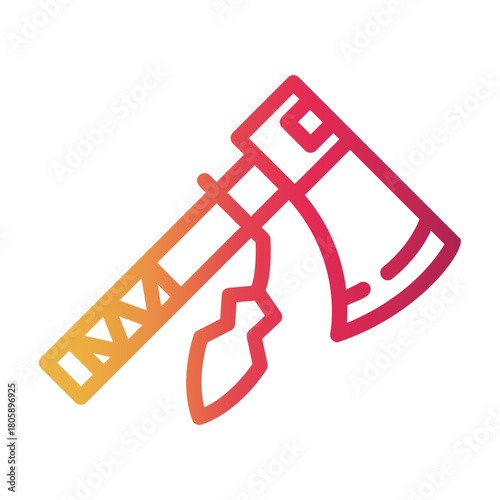 axe Line Gradient Icon