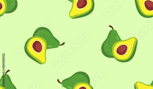 Avocado pattern geometric seamless. fresh avocados pattern.