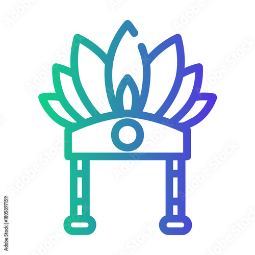 indigenous Line Gradient Icon