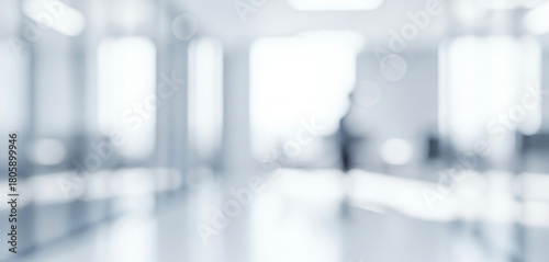 Bright abstract interior hallway with blurred light and figure, creating a sleek glowing ambience with smooth visual flow and subtle highlights enhancing the modern space.