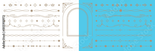 Sparkling line gold set including cs2 brush, light, stars, and sparkle designs.

