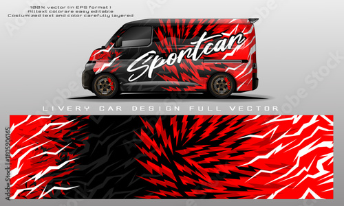 car livery graphic vector. abstract grunge background design for vehicle vinyl wrap and car branding