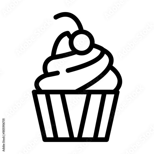 muffin Line Icon