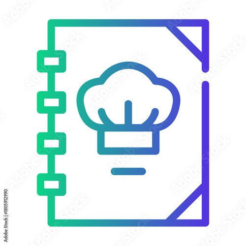 recipe book Line Gradient Icon