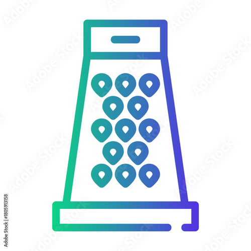 cheese grater Line Gradient Icon
