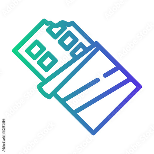 chocolate bar Line Gradient Icon