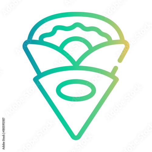 crepe Line Gradient Icon