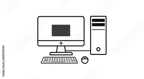 Desktop computer symbol