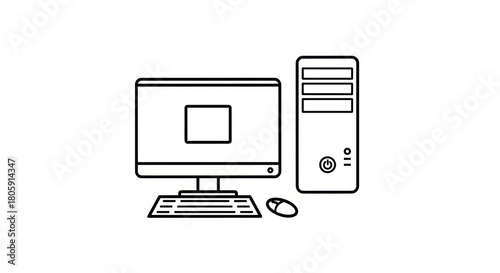 Desktop computer symbol