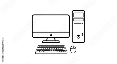 Desktop computer symbol