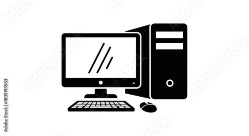 Desktop computer symbol