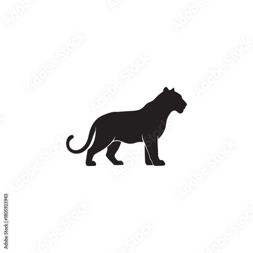 Tiger Silhouette Vector – Wild Predator Animal Illustration
