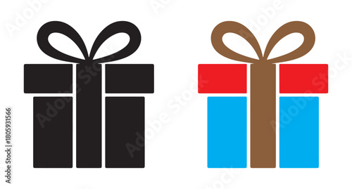 Gift box icons set. Surprising gift box flat style collection. vector illustration EPS 10