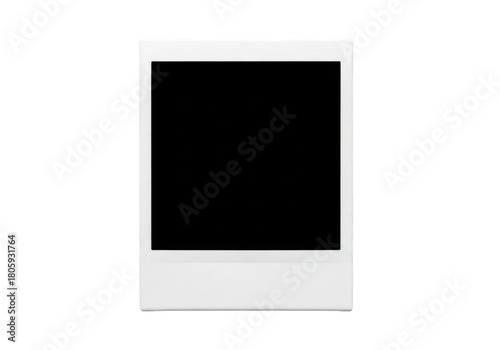 White polaroid frame photo picture instant camera photography template mockup empty isolated on transparent background