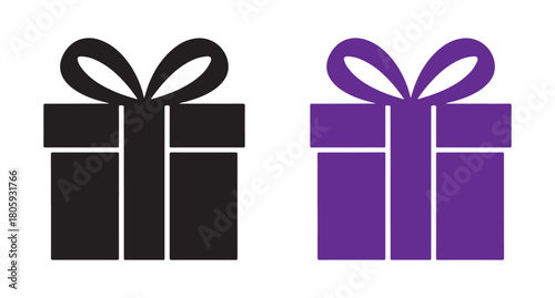 Gift box icons set. Surprising gift box flat style collection. vector illustration EPS 10