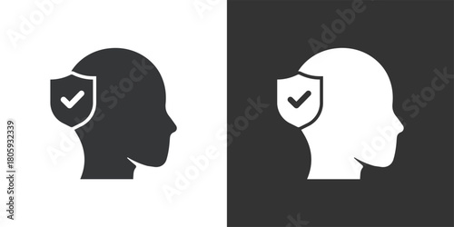Personal Security Awareness icon. Solid glyph series icon