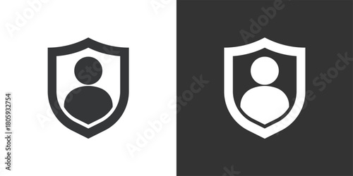 Privacy Protection icon. Solid glyph series icon
