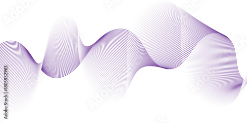 Modern abstract wave digital blue and white geometric technology. Abstract line wave gradient poster blend background vector.	
