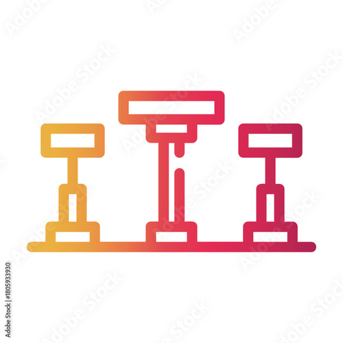 bar stool Line Gradient Icon