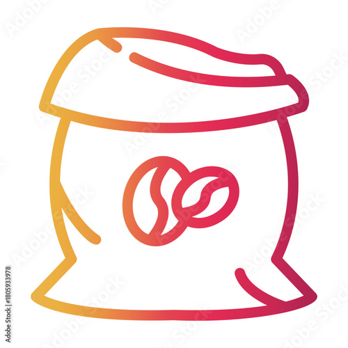 coffee bag Line Gradient Icon