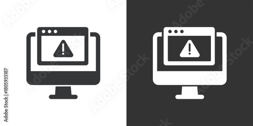 Threat Notification icon. Solid glyph series icon