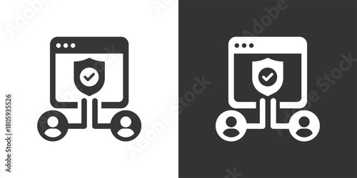 User Access Protection icon. Solid glyph series icon