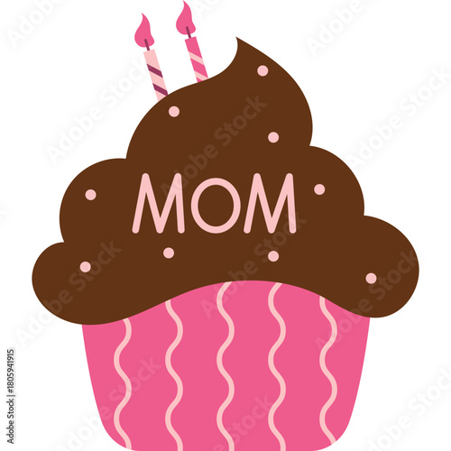Cupcake Mother's Day Illustration