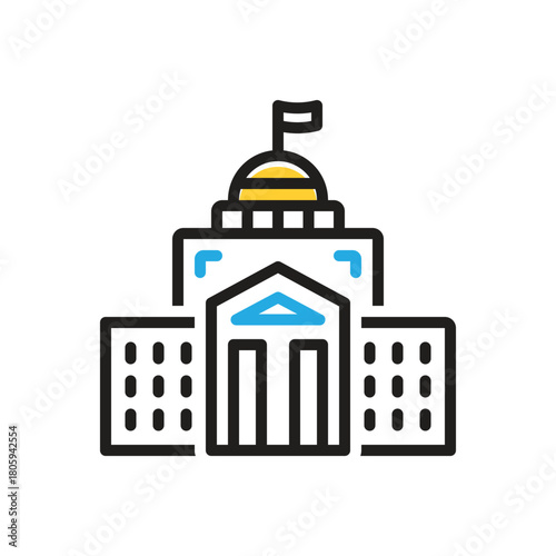 Multi color icon for federal