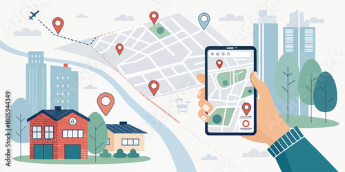 Navigate urban landscapes with ease using modern maps and location services, find your way with the help of technology and digital exploration tools
