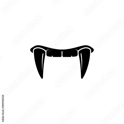 Vampire Fangs Icon Silhouette