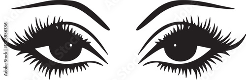 Black and white tribal tattoo vector illustration of a woman's face with a eye pattern mask design