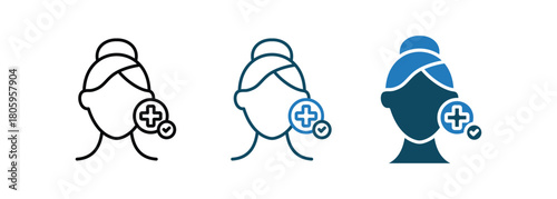 Skin Treatment icon line vector