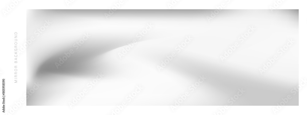 Fototapeta premium Timeless metallic backdrop. Soft silver mirror gradient with chrome sheen for minimalist and elegant projects. Vector illustration.