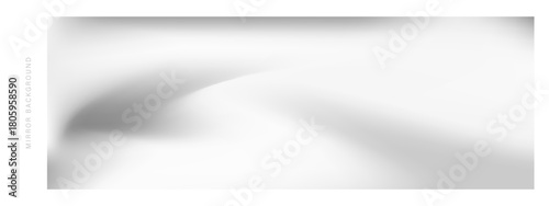 Timeless metallic backdrop. Soft silver mirror gradient with chrome sheen for minimalist and elegant projects. Vector illustration.