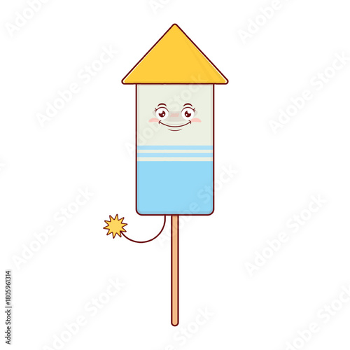 firework smile face cartoon cute