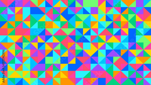 Vibrant Polygonal Abstract Pattern Background – Colorful Triangular Geometric Vector Art