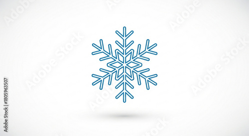 A delicate blue snowflake with intricate details, isolated on, symbolizing winters beauty and the unique patterns found in natures frozen artistry