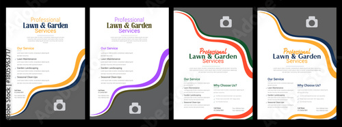 lawn care flyer design , gardening lawn care service flyer, poster, leaflet design lawn care garden or landscaping services, Lawn and gardening service flyer design