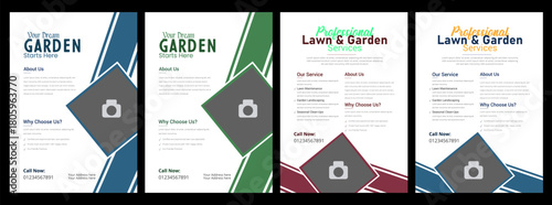 lawn care flyer design , gardening lawn care service flyer, poster, leaflet design lawn care garden or landscaping services, Lawn and gardening service flyer design