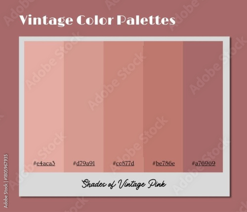 This deep vintage color palette brings refined elegance to modern marketing themes and campaigns.