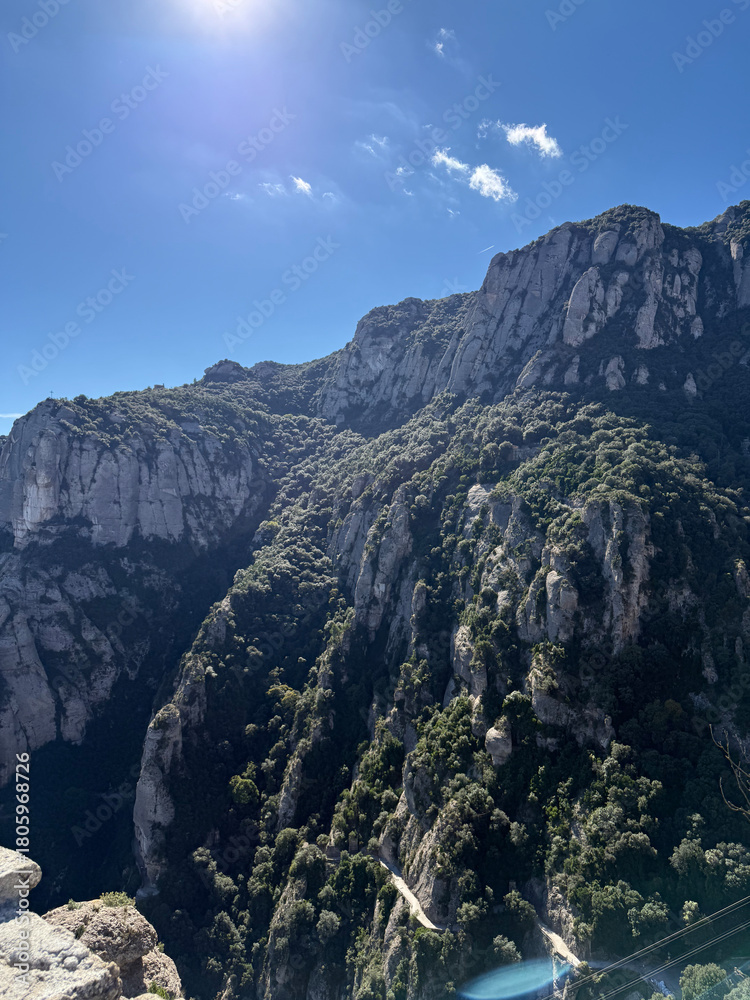 Obraz premium Montserrat From Santa Maria de Montserrat Abbey Spain Photo