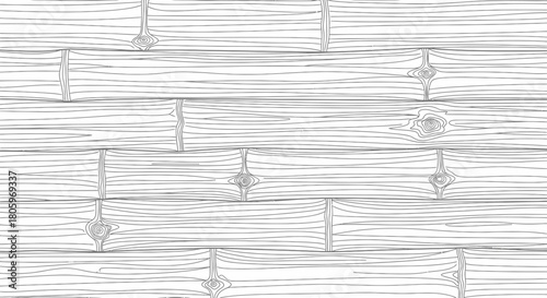 White Wood Texture Background with Horizontal Planks.
