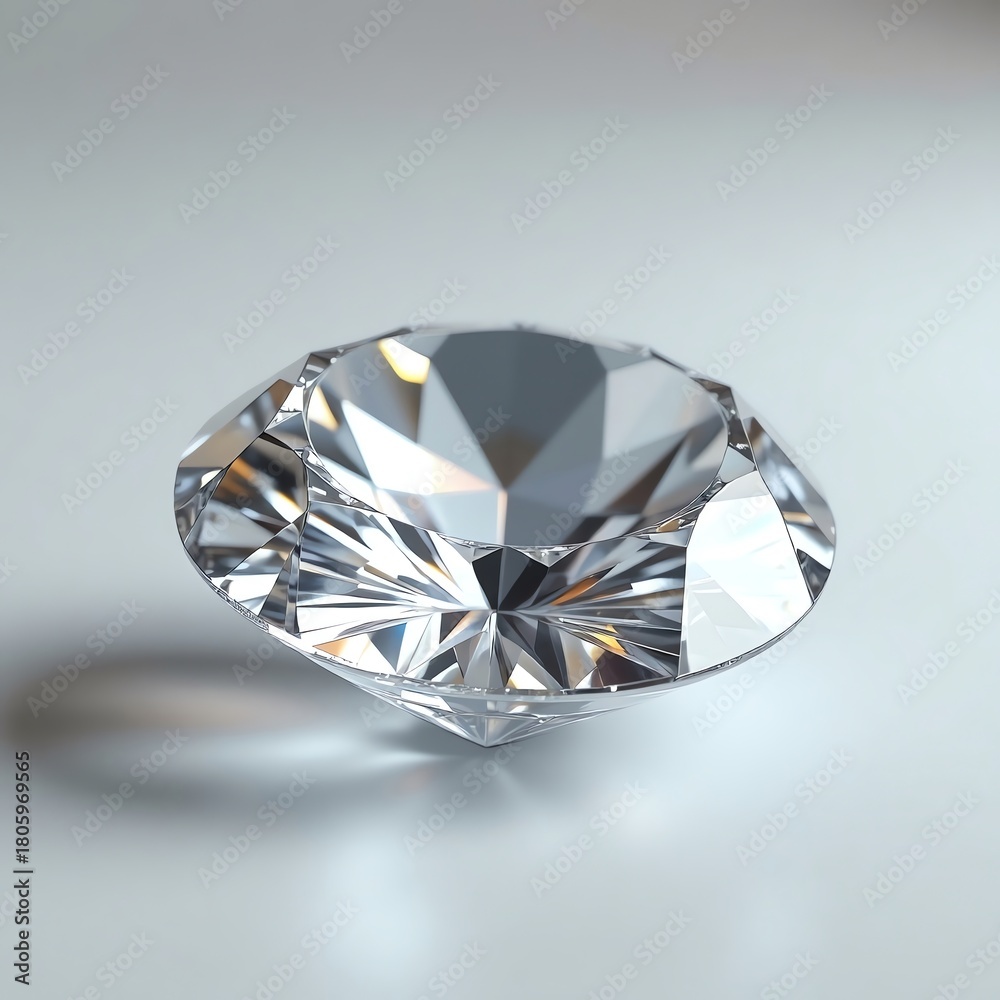 Fototapeta premium Diamond gemstone with transparent background