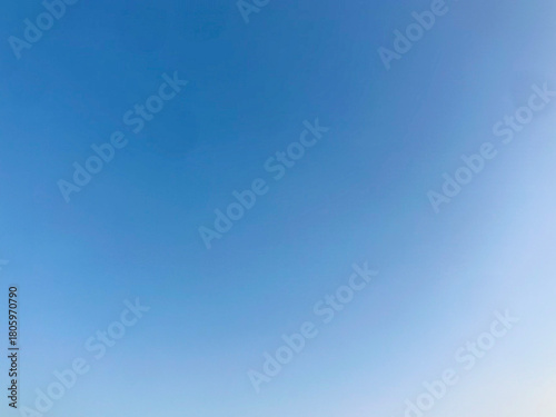 Bright Blue Sky with Subtle Vignette Clean Background and Copy Space on West Lake in Hanoi, Vietnam