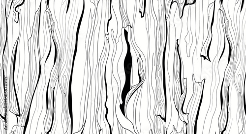 Abstract Black and White Wood Grain Pattern.