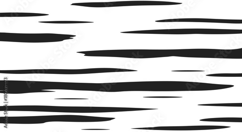 Abstract black and white horizontal stripes pattern resembling birch tree bark texture.
